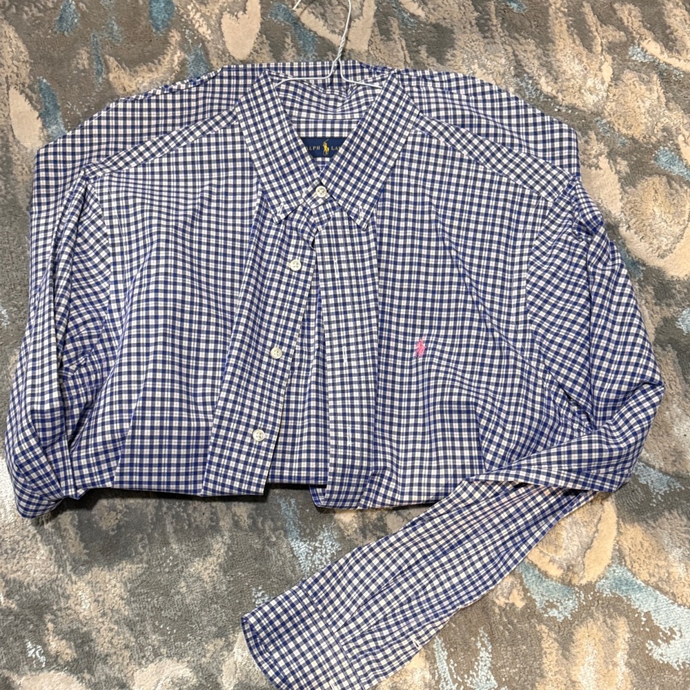 Blue Checkered men’s Top